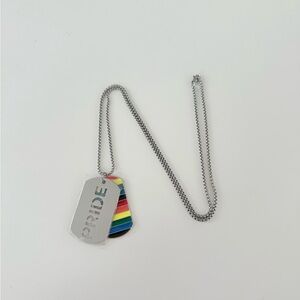 Pride Tag Rainbow Stripe 
LGBTQ Pendent Necklace  #LGBTQ #PrideJewellery